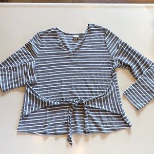 Striped Shirt with front tie